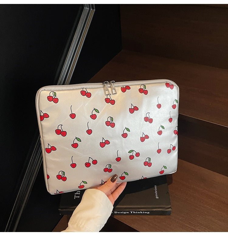 Playful Cherry Print Laptop Sleeve Acalora