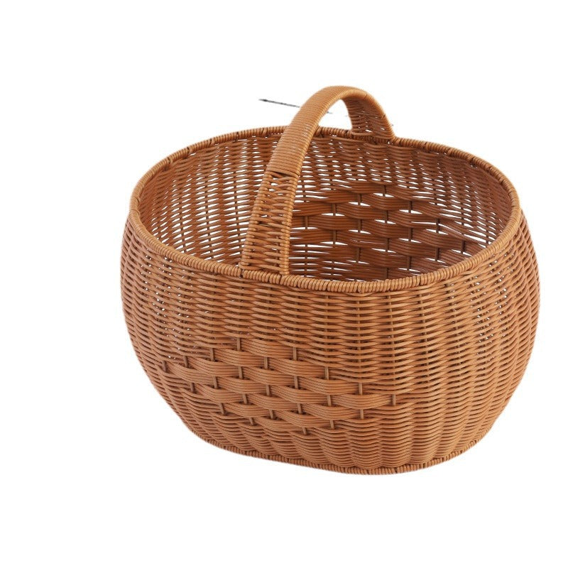 Handwoven Storage Basket with Handle Acalora