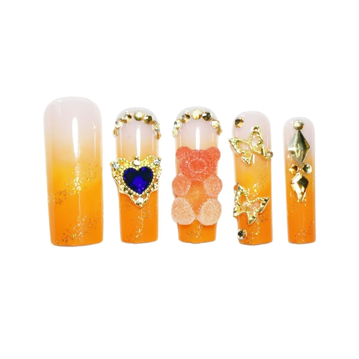 Floral Decorative Press-On Nails Acalora