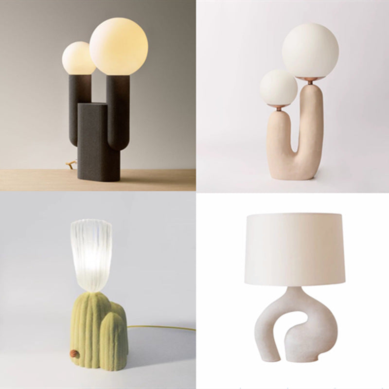 Artistic Table Lamp with Sculptural Design
