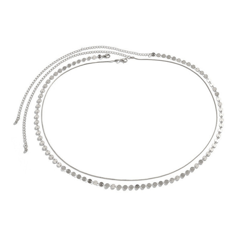 Elegant Layered Chain Belt Acalora