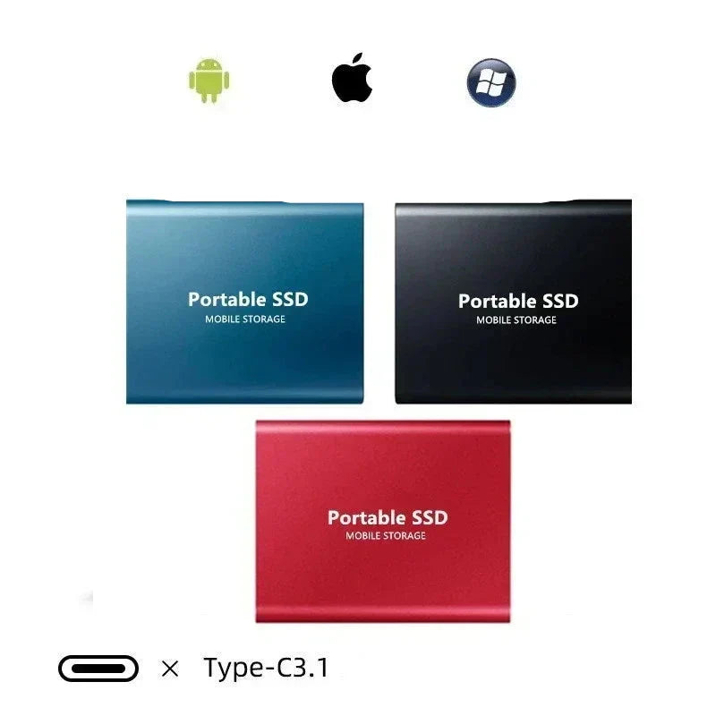 Frendorf | SpeedRivePro | External SSD 128GB Storage with USB3.1 & M.2 Type-C