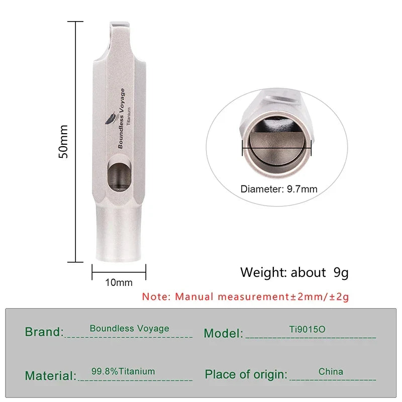 Master Your Safety: Original Boundless Voyage Titanium Whistle - Your indispensable companion for emergencies, survival, and adventures