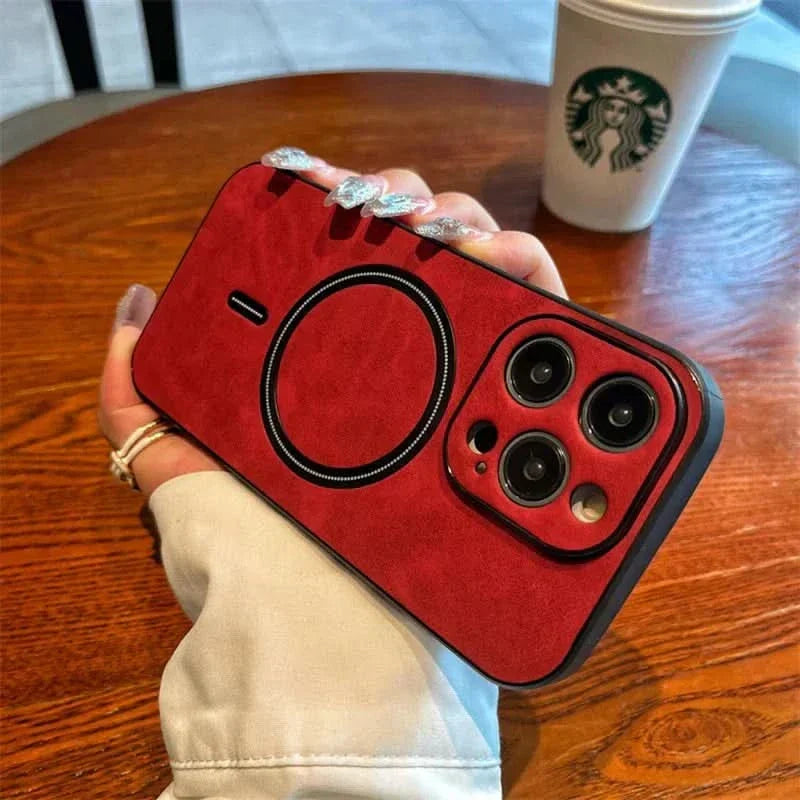BowLift | Deer Leather iPhone Case MagSafe Wireless Charging