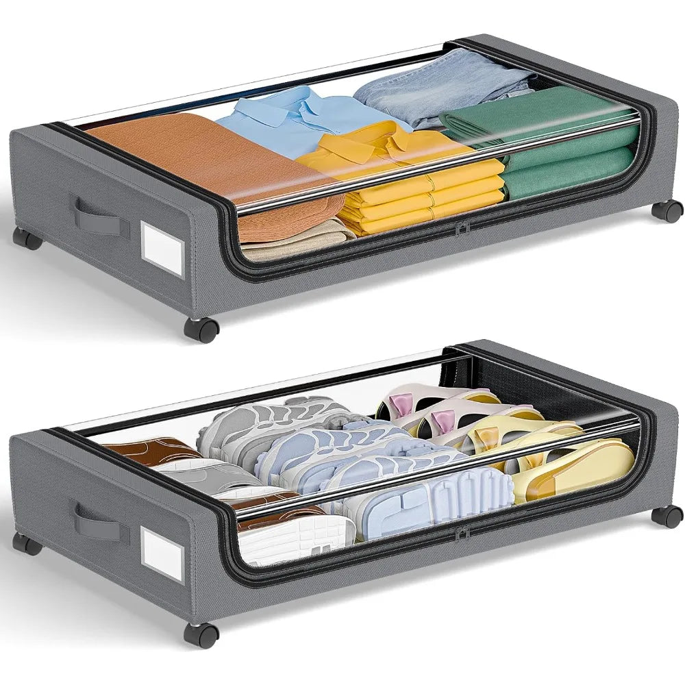 Underbed Storage StackaBowlifte Wheeled Box Organizer | Bowlift