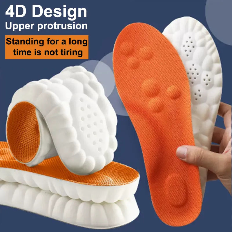 Sport insoles made of highly elastic latex