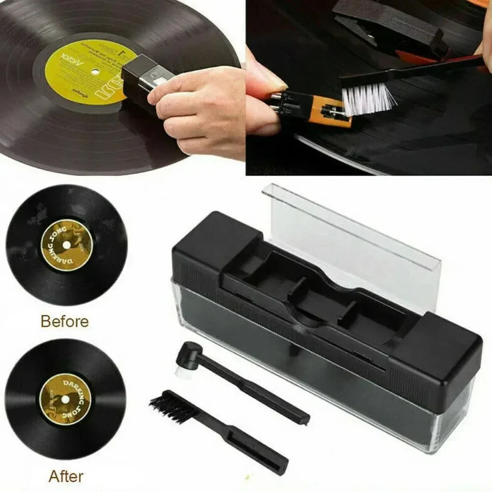 Skanto | Dust-Free Sound: Vinyl Record Cleaning Brush - Anti-Static Cleaning for Albums, LPs, CDs, Stylus, Keyboards, and Camera Lenses