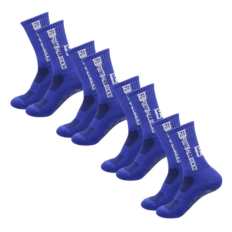 Skanto | 4 Pairs Football Socks Sports Grip Rubber Anti-Slip Socks