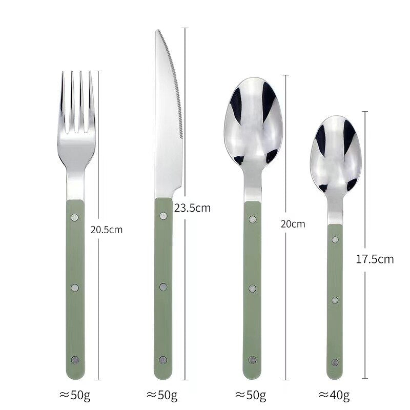 BowLift | 24-Piece Cutlery Set – Engraved Stainless Steel Flatware for 6 People