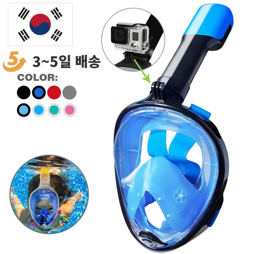 BowLift | Oceavue Snorkel Mask | 180° Full Face | Anti-Fog & Leak Proof | For Kids & Adults