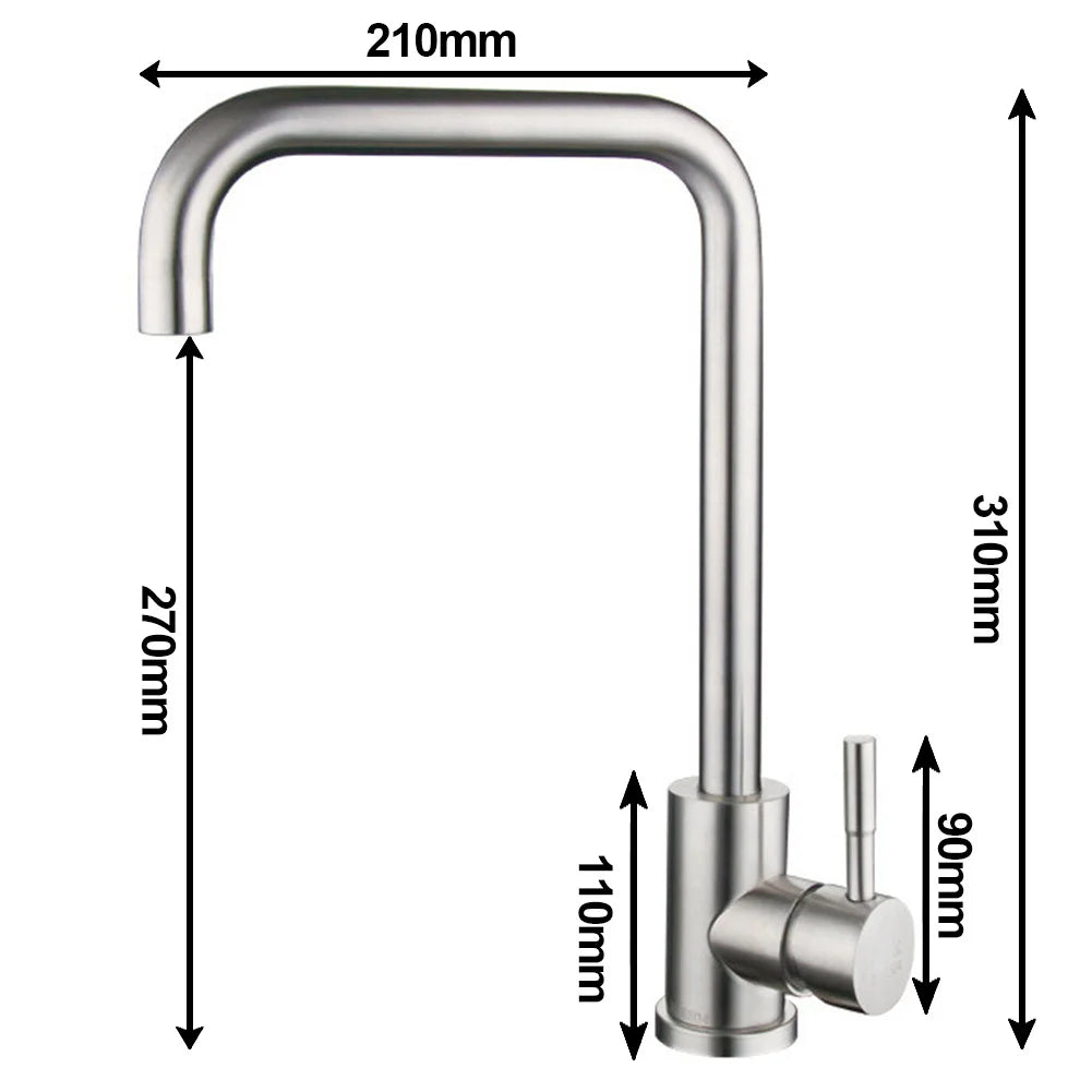 Stainless Steel Faucet – High-Quality, Rustproof Faucet with Swivel Spout, Durable and Easy to Clean, Ideal for Modern Kitchens | Skanto