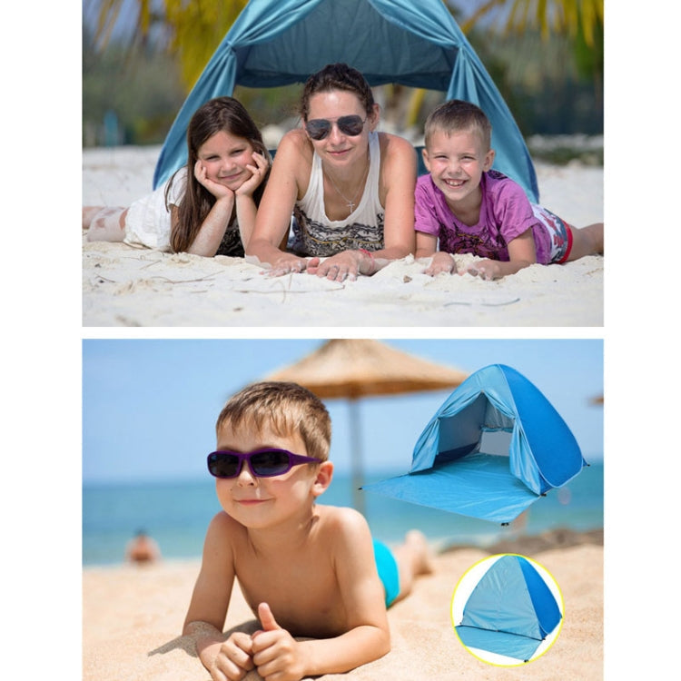 Sandsberg | With Curtain Automatic Instant Pop-Up Tent Portable Beach Tent, Size: 200x165x130cm (Green)