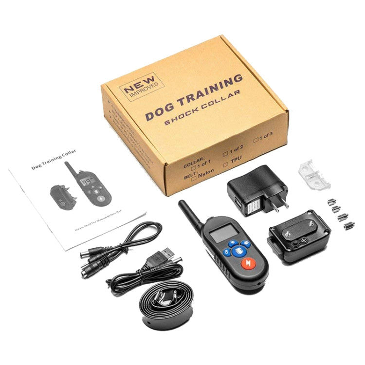 Sandsberg | 800m Remote Control Electric Shock Dog Training Device Vibration Warning Pet Supplies Electronic Waterproof Collar, Style:556-1(US Plug)