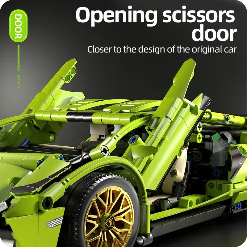Skanto | Racing Supercar Building Kit | 1280 Parts, Wireless Control & Realistic 1:14 Scale Model for Kids and Adults