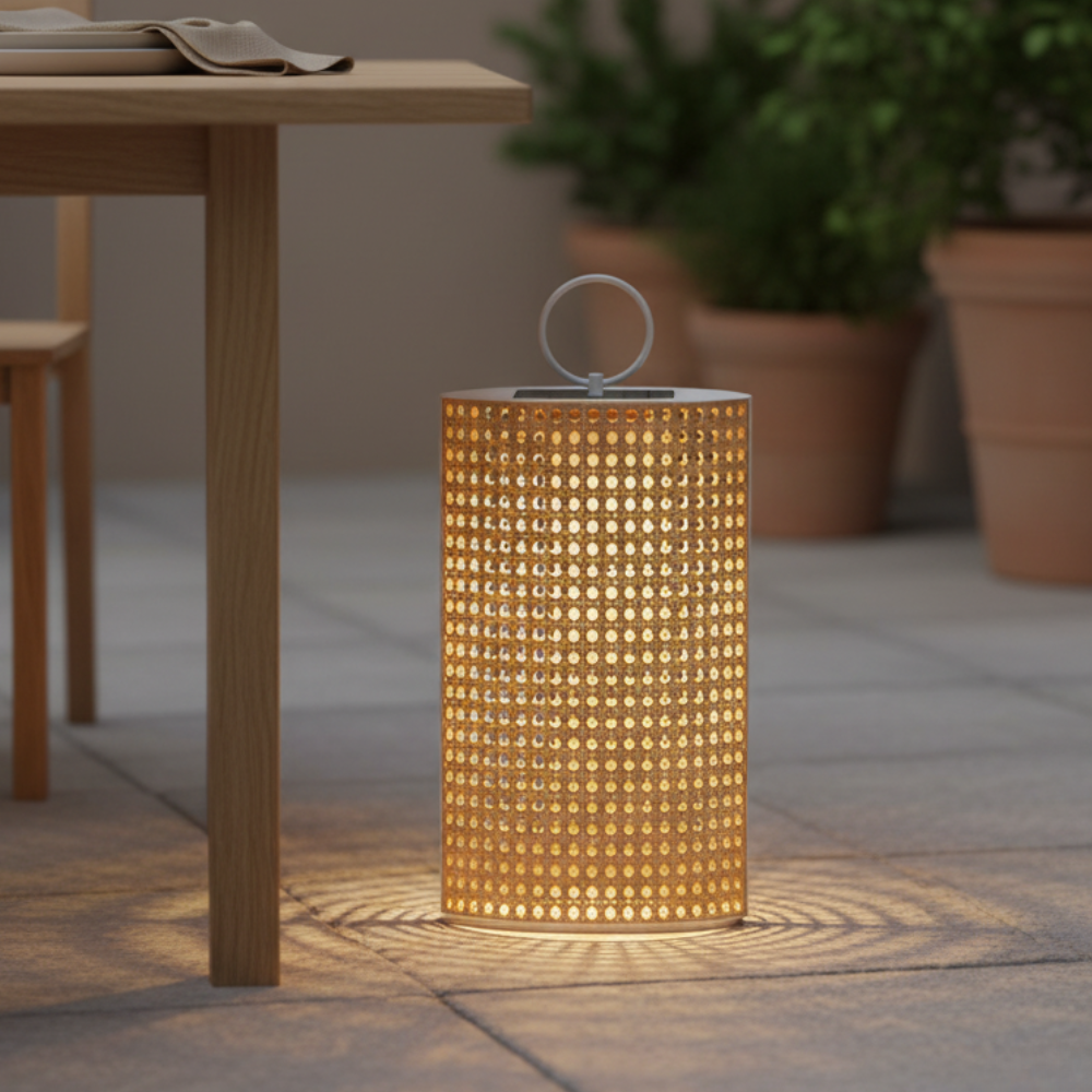 Solar Lanterns, Rattan Finish