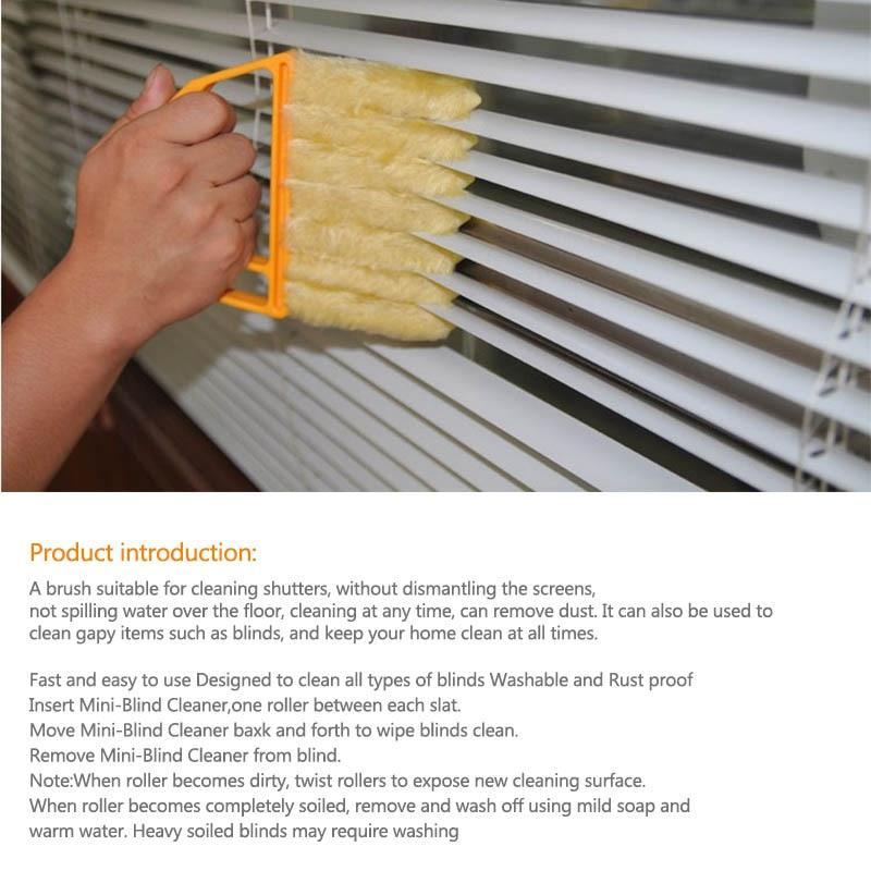 BowLift | Useful Microfiber Window cleaning brush air Conditioner Duster cleaner with washable venetian blind blade cleaning cloth