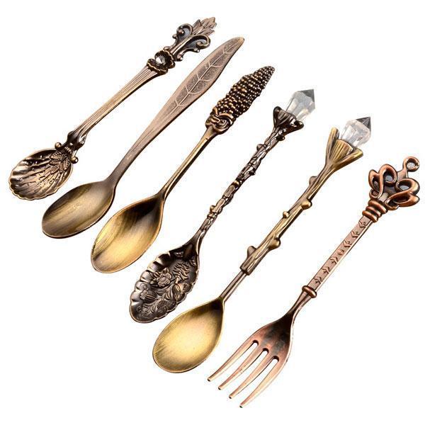 Whimsical Vintage Dessert Spoons (Set of 6) | Kalsten