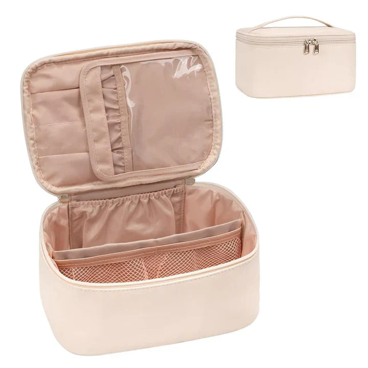 Skanto | Practical Makeup Organizer for Travel | With Compartments and Dividers