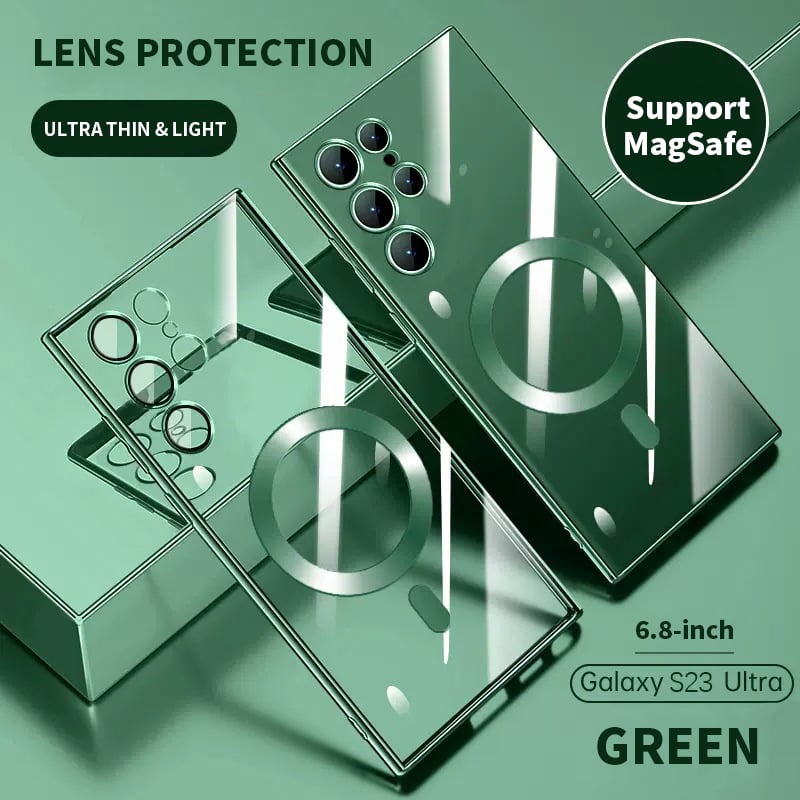 Transparent Luxury Coating Magnetic Cover for Samsung