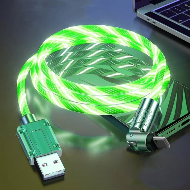 Magnetic Charging Cable | 540° Rotatable Connector | Fast Charging with LED Lighting