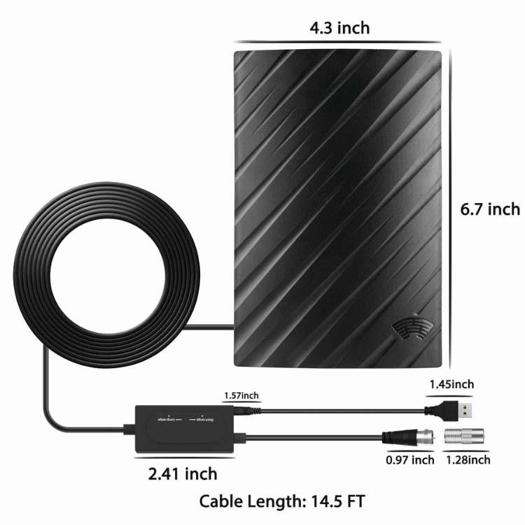 Skanto | 4K Indoor TV Antenna | 600-Mile Range, Plug & Play Setup for Free HD Channels