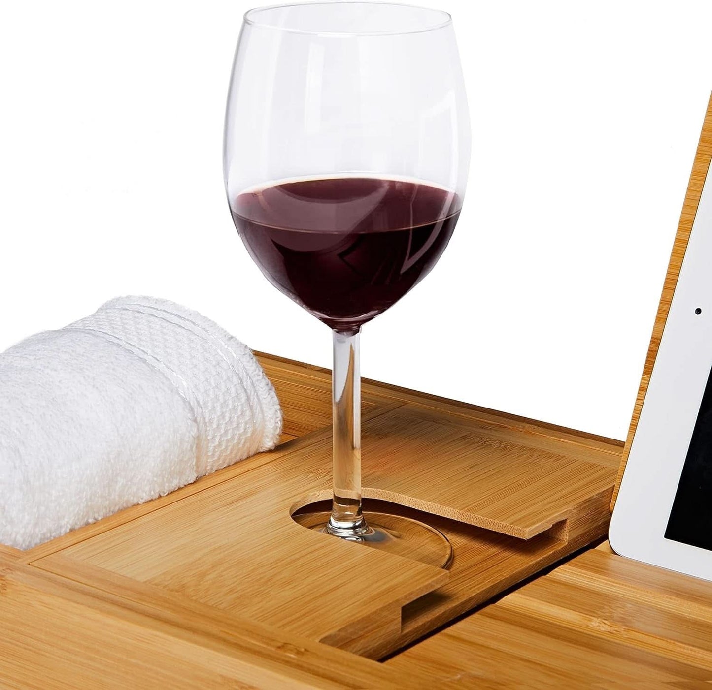 BowLift | BambooBliss – extendable bath caddy