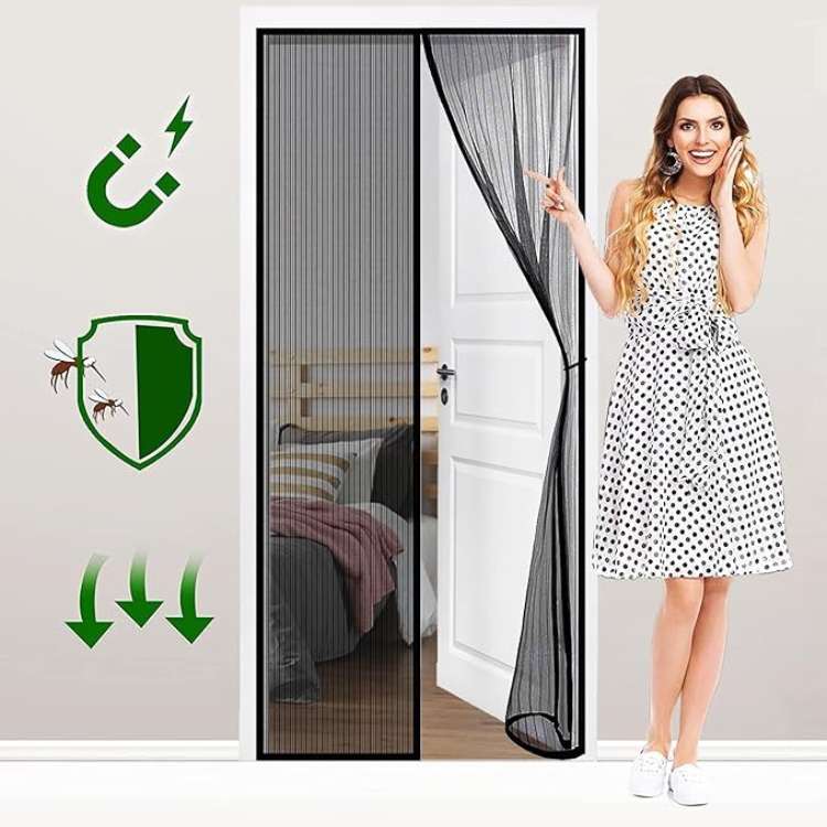 Skanto | InsectGuard Magnetic Mesh Door | Hands-Free Access for Summer Airflow