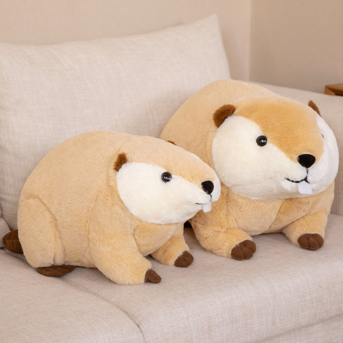 BowLift | Billy & Willy the Fluffy Brown Beaver Plushie