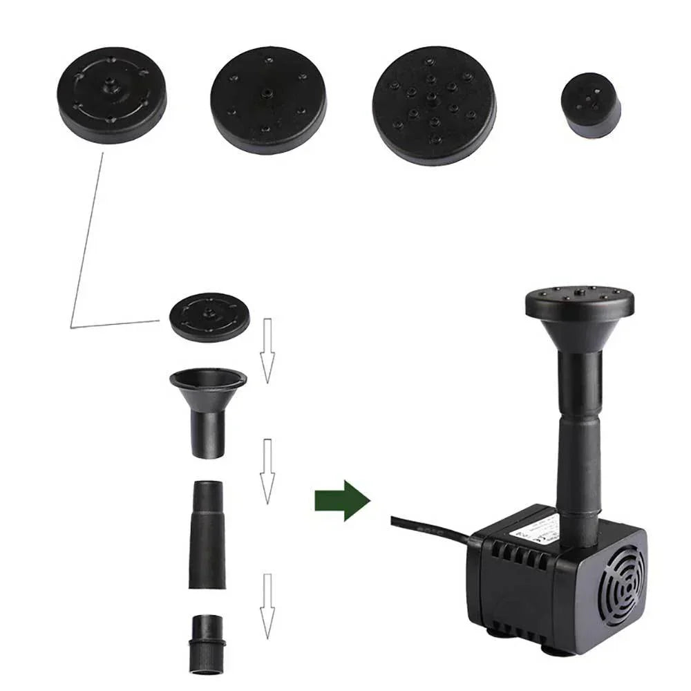 Skanto | Sun Fountain "Sun Fountain" for Pond or Birdbath – With 4 Spray Heads