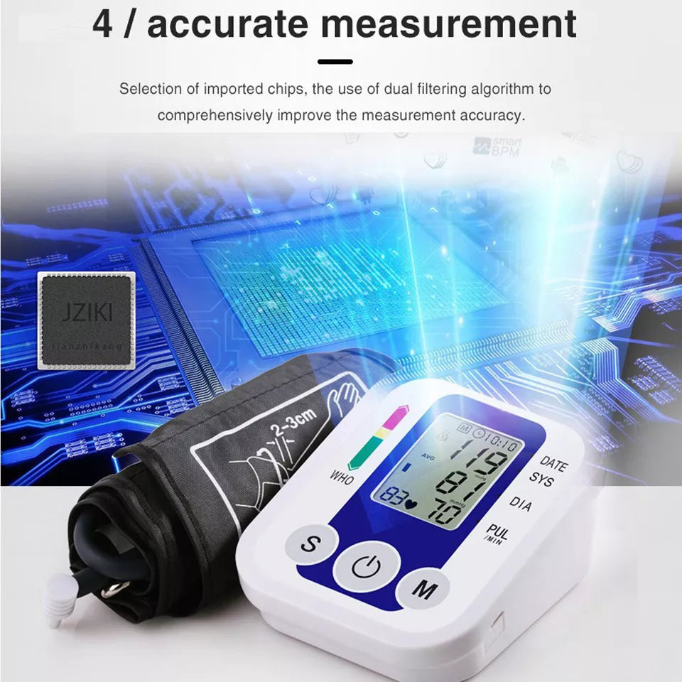 Skanto | Digital Blood Pressure Monitor | Fully Automatic, Intellisense Technology & Memory Function for Home and Travel Use