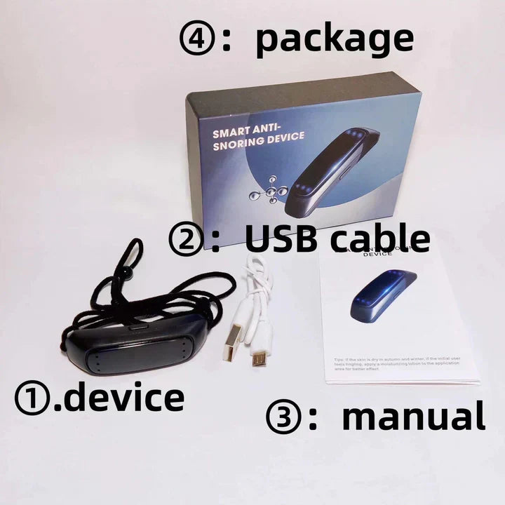 Sandsberg | Smart Anti-snoring Device EMS Pulse Stop Snoring Portable Comfortable Sleep Well Stop Snoring Healthcare Sleep Apnea Aid USB