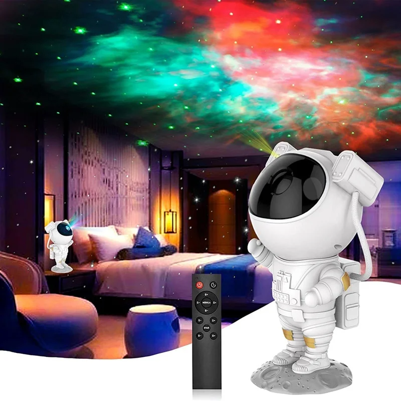 Astronaut Night Light Projector – LED Starry Sky Projector for Children's Room, Soothing Night Light with Galaxy and Space Projection, Dimmable and Adjustable | Brehn