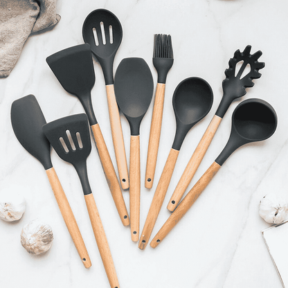 9 Pieces Silicone Kitchen Utensil Set | Karnz