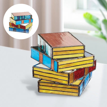 Skanto | Stained Glass Stack Books Lamp