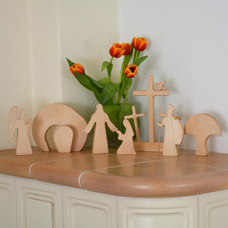 Skanto | Easter Scene Wood Decoration