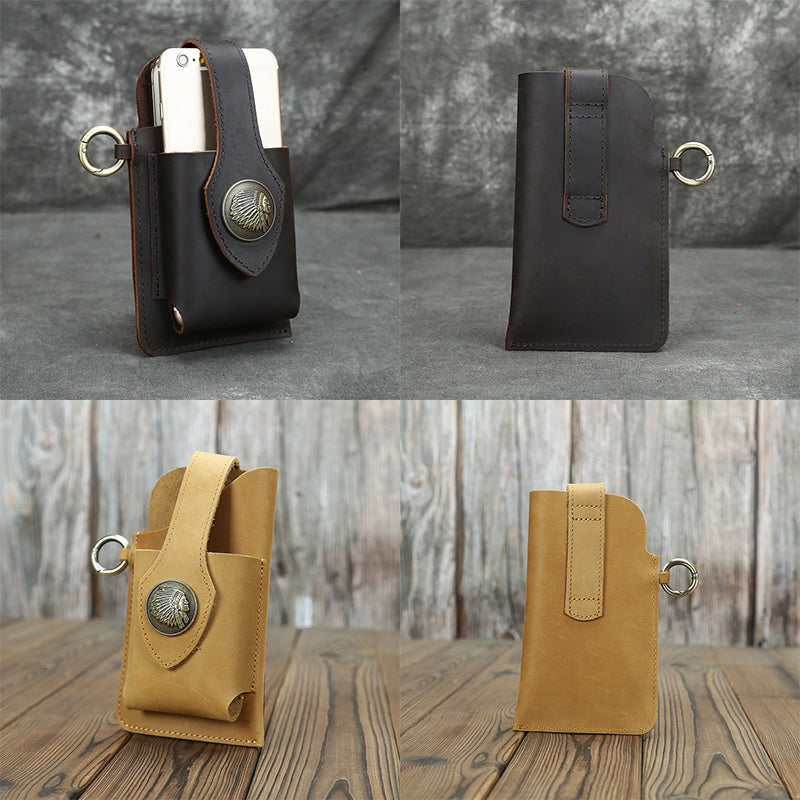 Multifunctional leather phone case