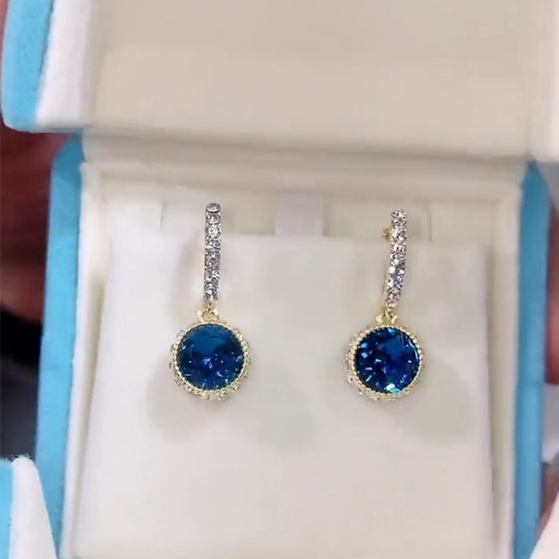 Skanto | Blue Crystal Earrings, 1 Pair