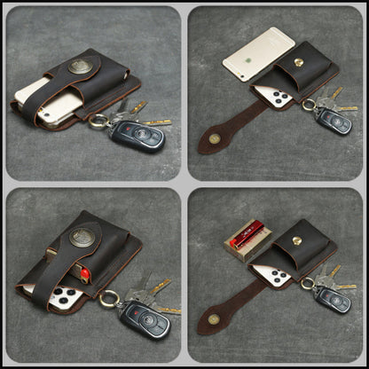 Multifunctional leather phone case
