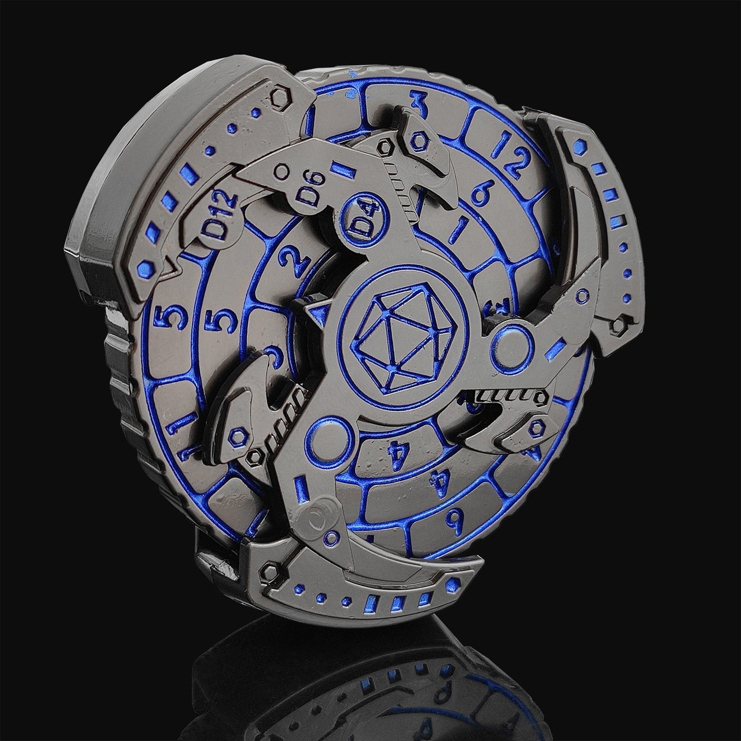 BowLift | 7-in-1 Fidget Spinner Polyhedral Metal Dice