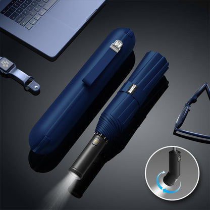 Skanto | Fully Automatic Folding Umbrella with Rotating LED Light