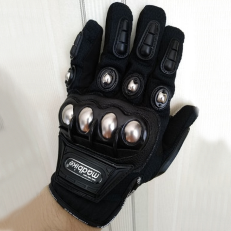 BowLift | Motorcycle Leather Gloves, with Anti-clip Palm, Breathable Fabric & Anti-impact Joint Protection, for Riding, Racing & More