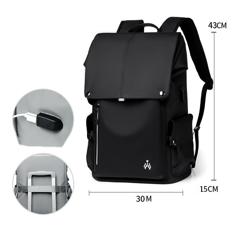Skanto | Waterproof Large Capacity Backpack with USB Ports and Padded Shoulder Straps, for Commuting, Travel, School
