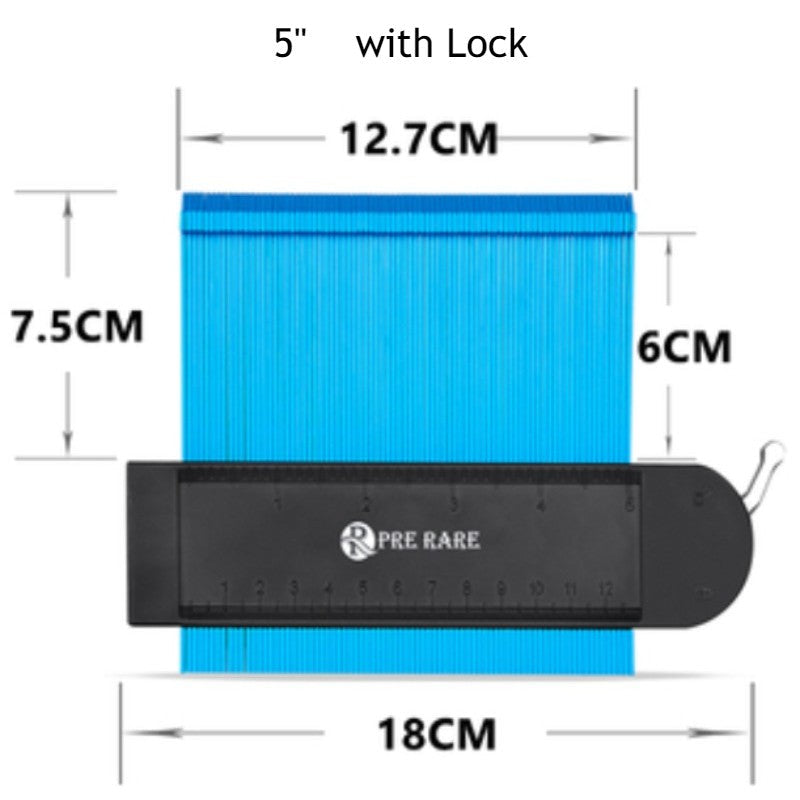 BowLift | Contour Gauge Profile Tool with Lock, for DIY, Pipes, Tiles, Floors, Construction, Corners and Woodworking