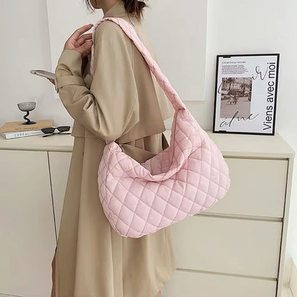 Padded Ballerina Extra Large Puffer Tote Crossbody Padded Shoulder Bag