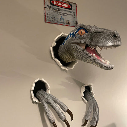 BowLift | Wall Bursting Velociraptor Decorations