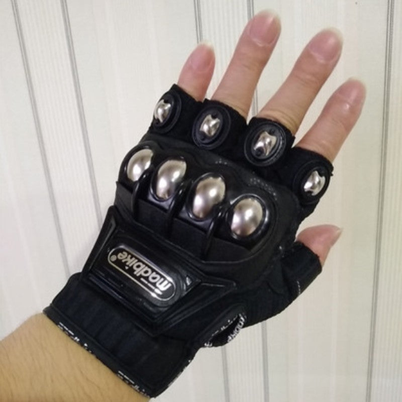 BowLift | Motorcycle Leather Gloves, with Anti-clip Palm, Breathable Fabric & Anti-impact Joint Protection, for Riding, Racing & More