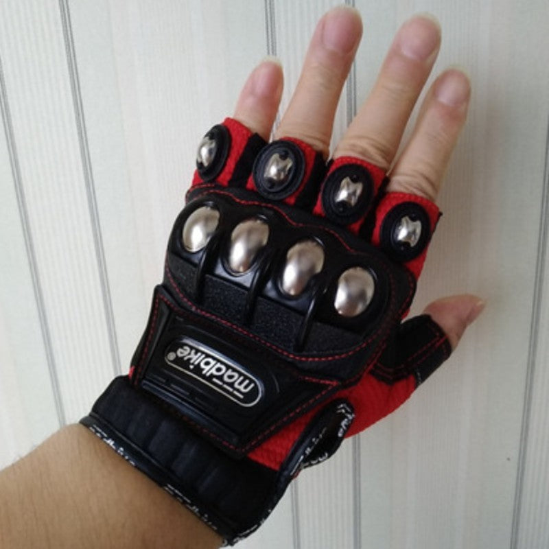 BowLift | Motorcycle Leather Gloves, with Anti-clip Palm, Breathable Fabric & Anti-impact Joint Protection, for Riding, Racing & More