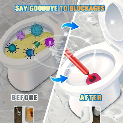 Skanto | Heavy-Duty Pneumatic Toilet Cleaner - High-Pressure Drain Cleaner with Humanized Pump Design, Rubber Material, Commercial Tool for Removing Toilet, Sink, and Pipe Clogs.