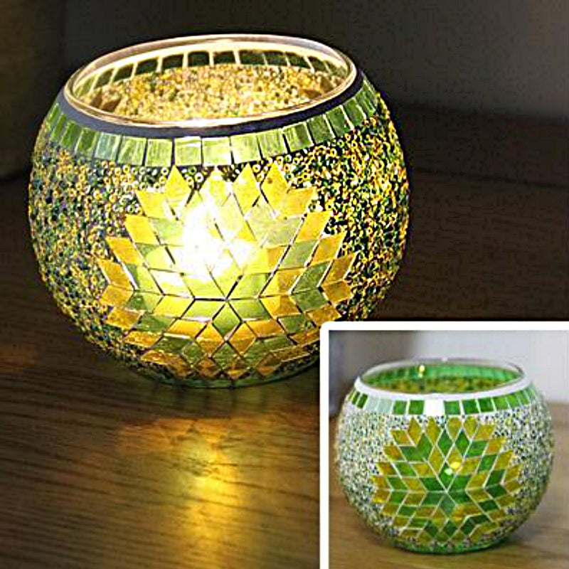 Brehn | European Retro Glass Mosaic Tealight Holder