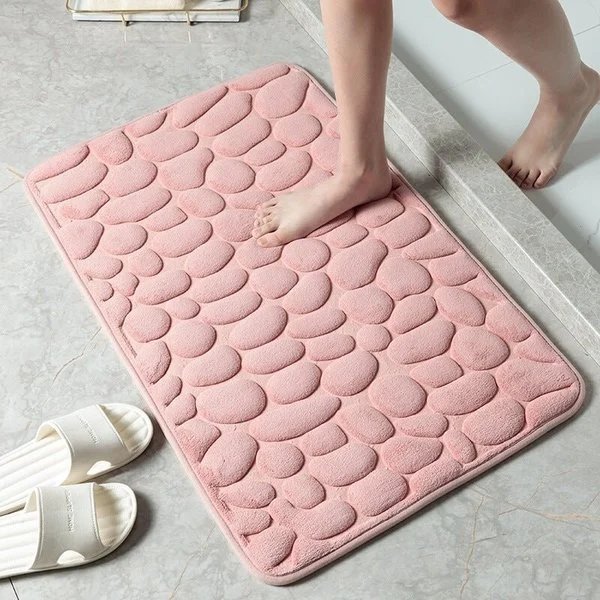 Skanto | Coated Bath Mat with Stone Texture
